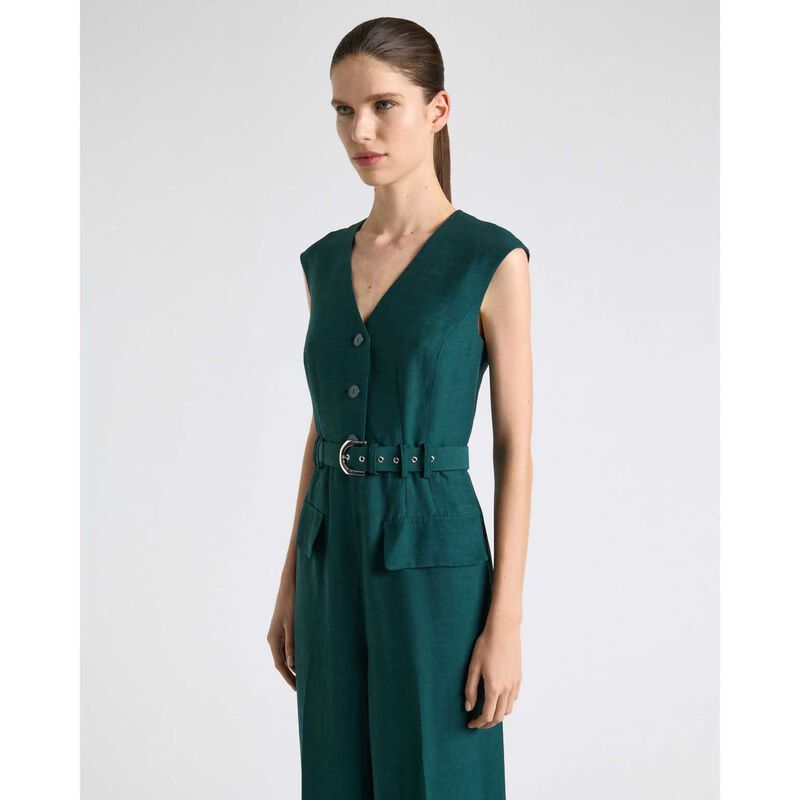Cue Pine Viscose Blend Sleeveless Jumpsuit image number 3